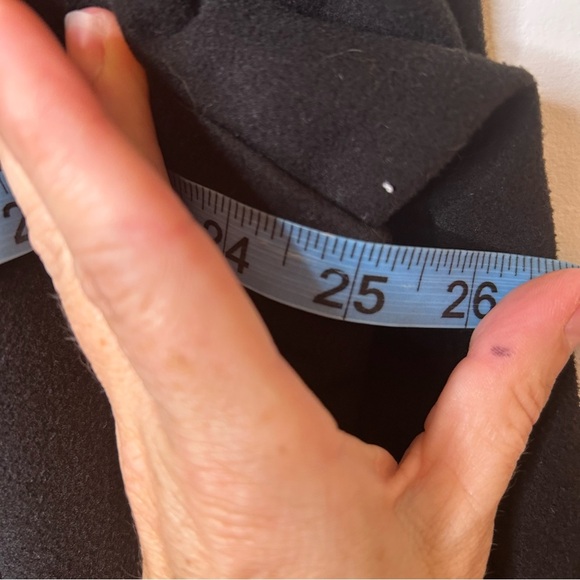 J. Jill Vintage Dark Black Wool Overcoat Women Size 2X Career Mature Business - Picture 9 of 12